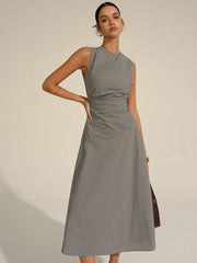 Gingham Midi Elbise