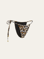 Leopar Desenli Bağcıklı Bikini Altı
