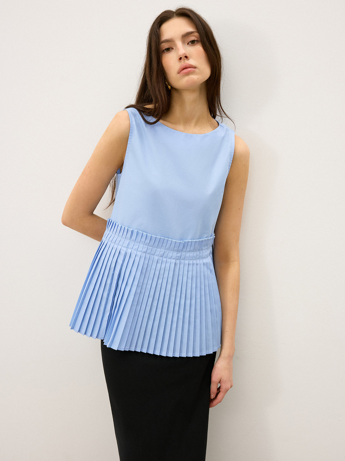 Pileli Etekli Tank Top