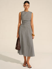 Gingham Midi Elbise