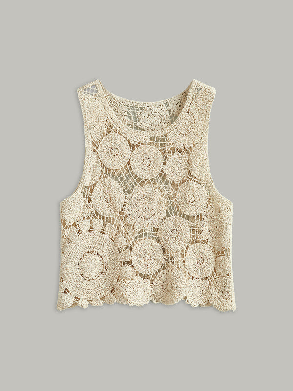 Şeffaf Kolsuz Pamuklu Kazak Yelek