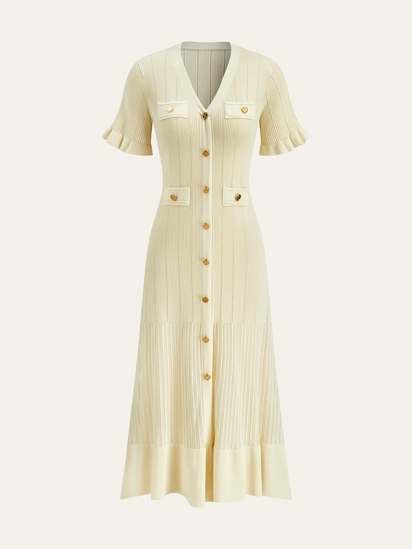 Örgü Hırka Midi Elbise