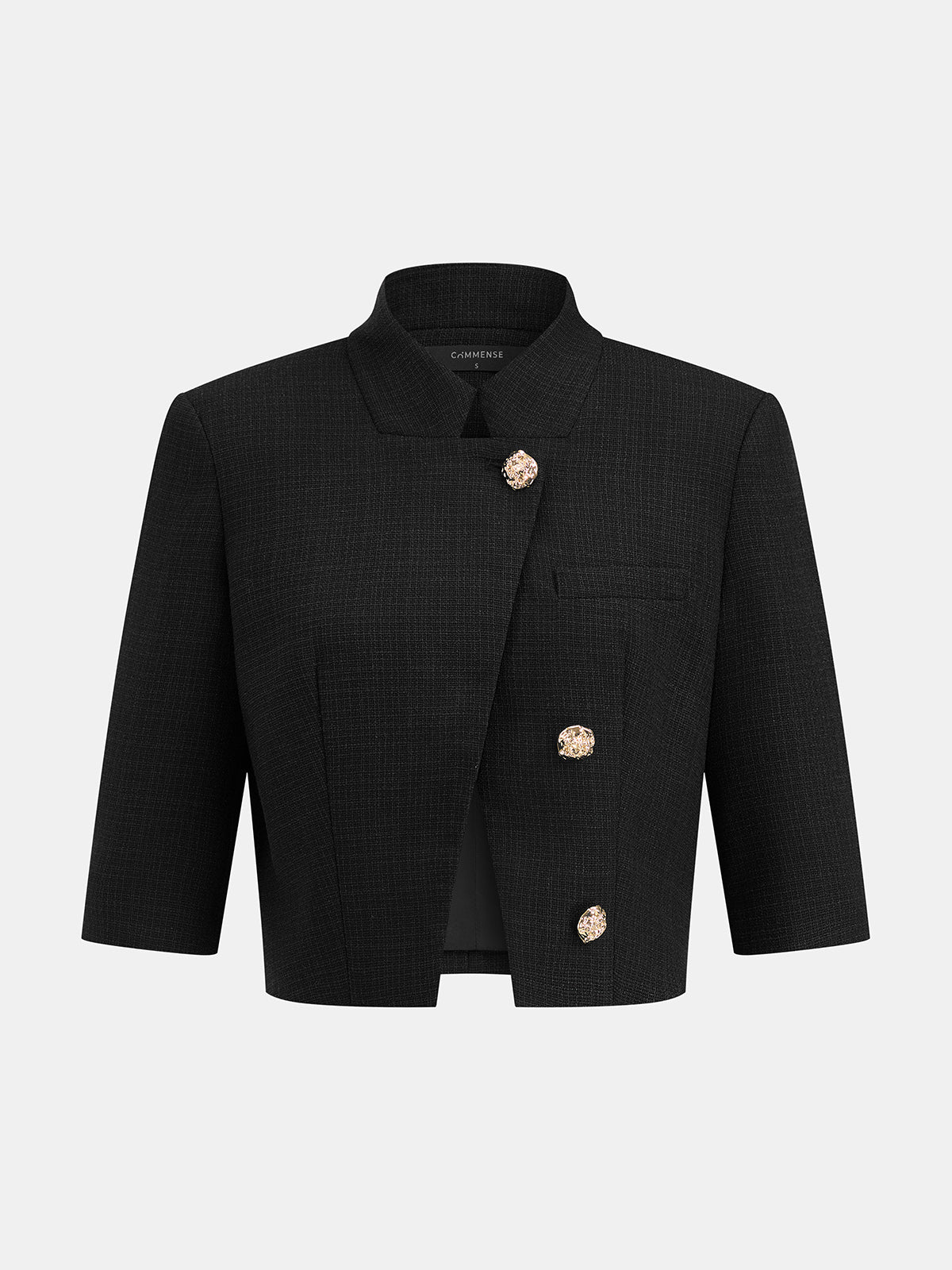 Ballanzia Dik Yakalı Metal Düğmeli Blazer