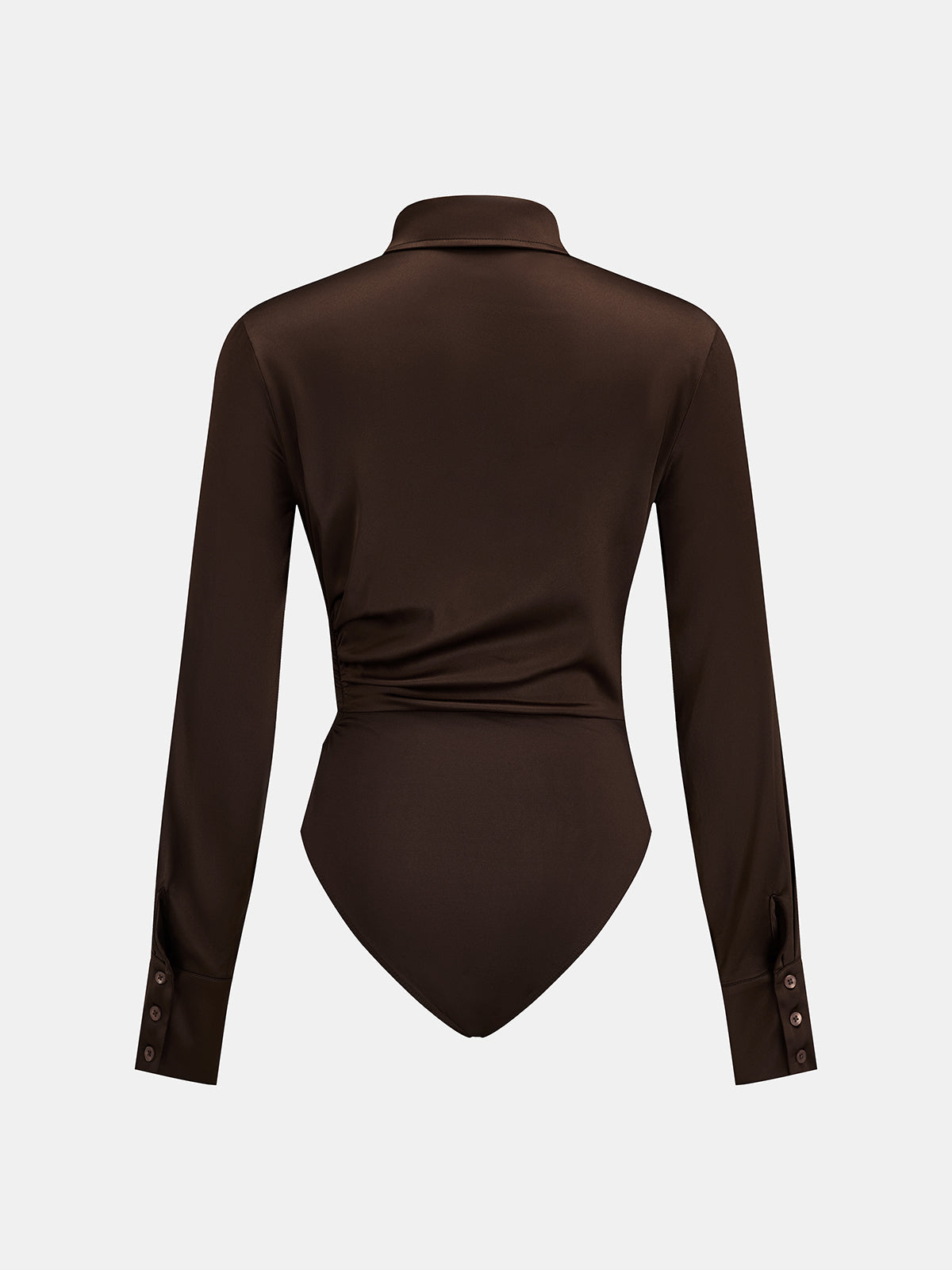 Ballanzia Saten Büzgülü Yakalı Bodysuit