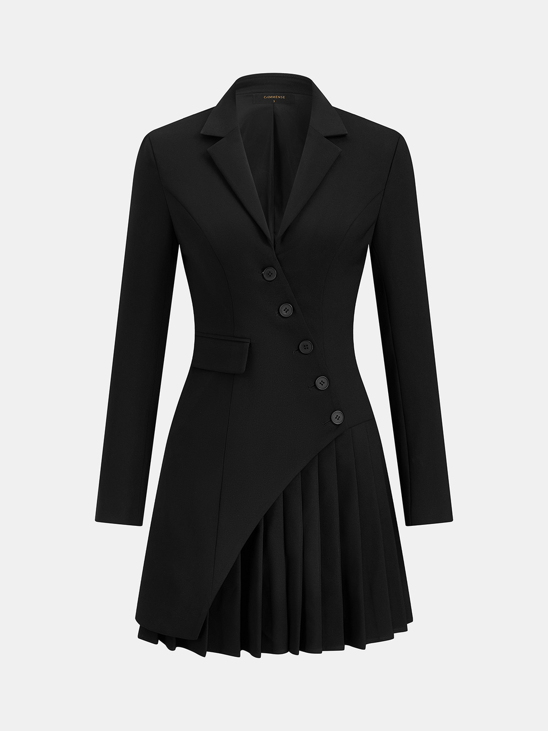 Ballanzia Asimetrik Pileli Blazer Elbise