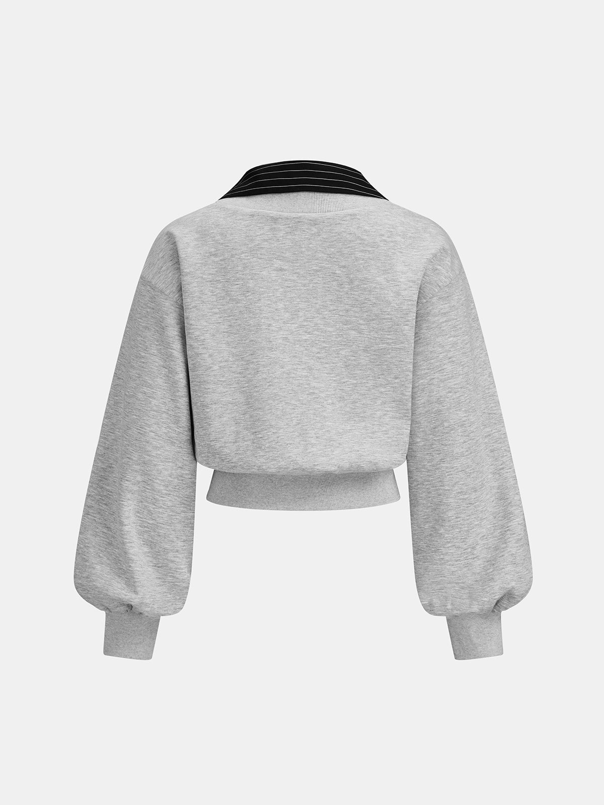 Ballanzia Çizgili Yakalı V Yaka Sweatshirt