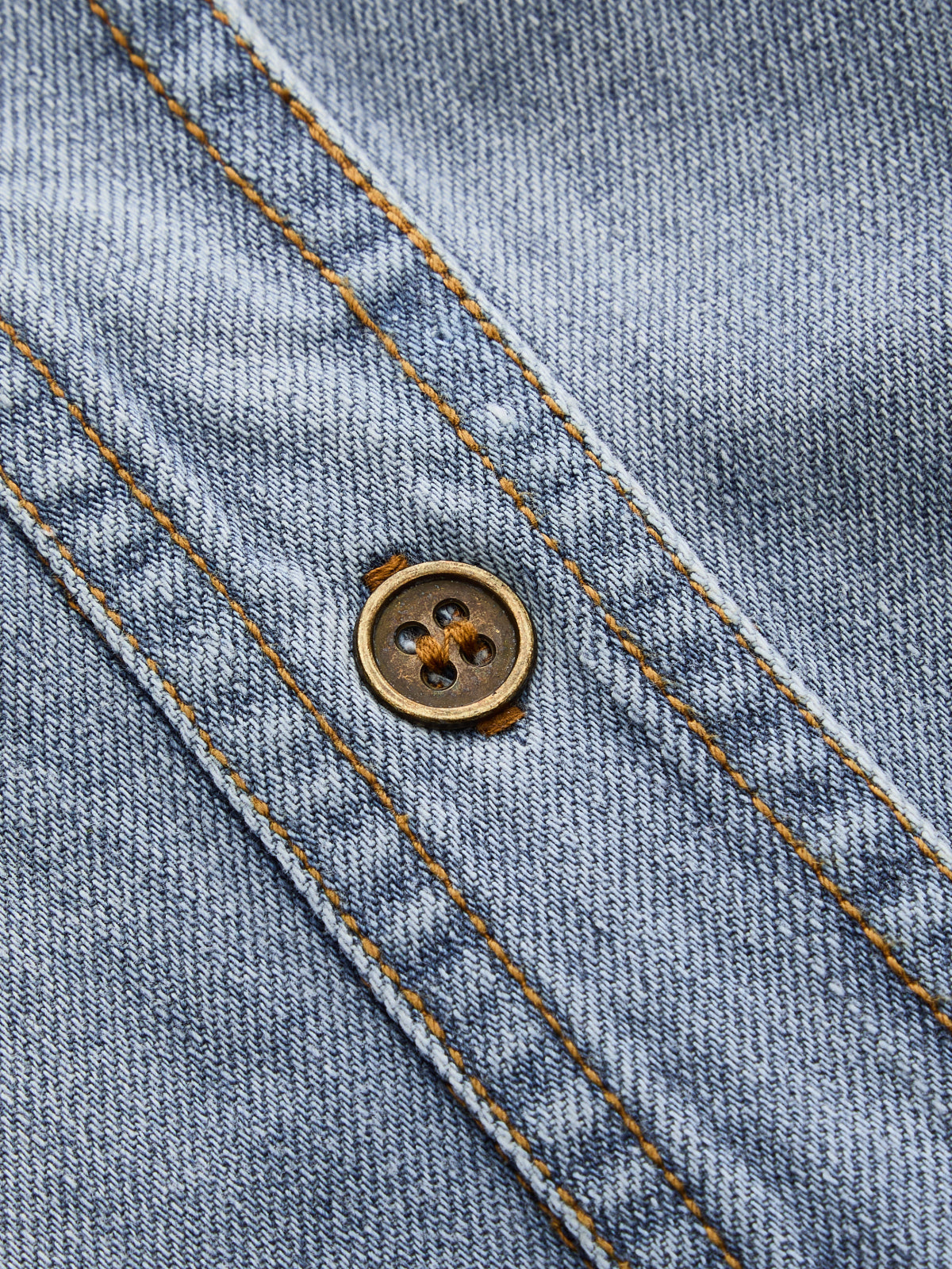 Ballanzia Çapraz Bel Detaylı Uzun Kollu Denim Gömlek