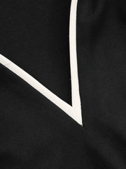 Ballanzia Kontrast Yakalı Crop Bluz