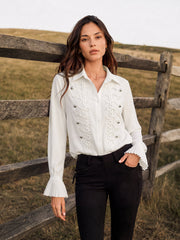 Ballanzia Örgü Aplike Pile Manşetli Düğmeli Gömlek