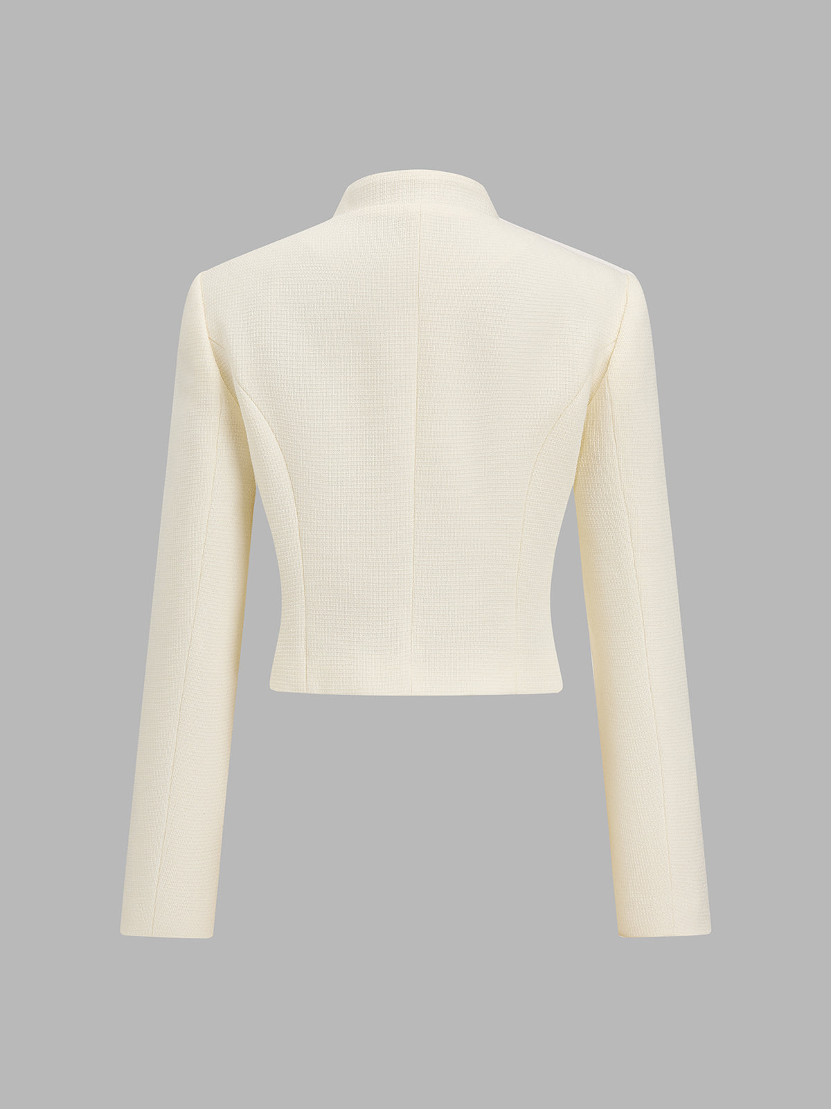 Ballanzia Hakim Yakalı Asimetrik Düğmeli Crop Blazer
