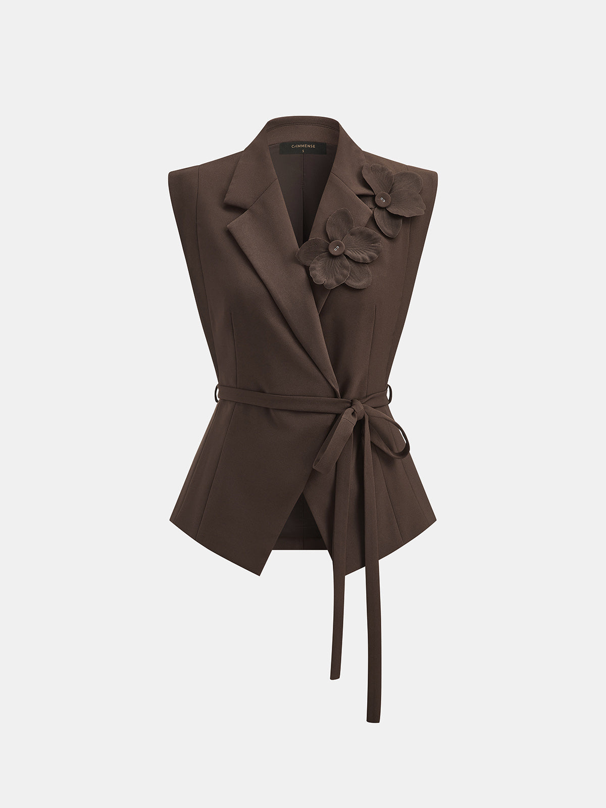 Ballanzia 3D Çiçek Detaylı Kolsuz Blazer & Pantolon Takımı