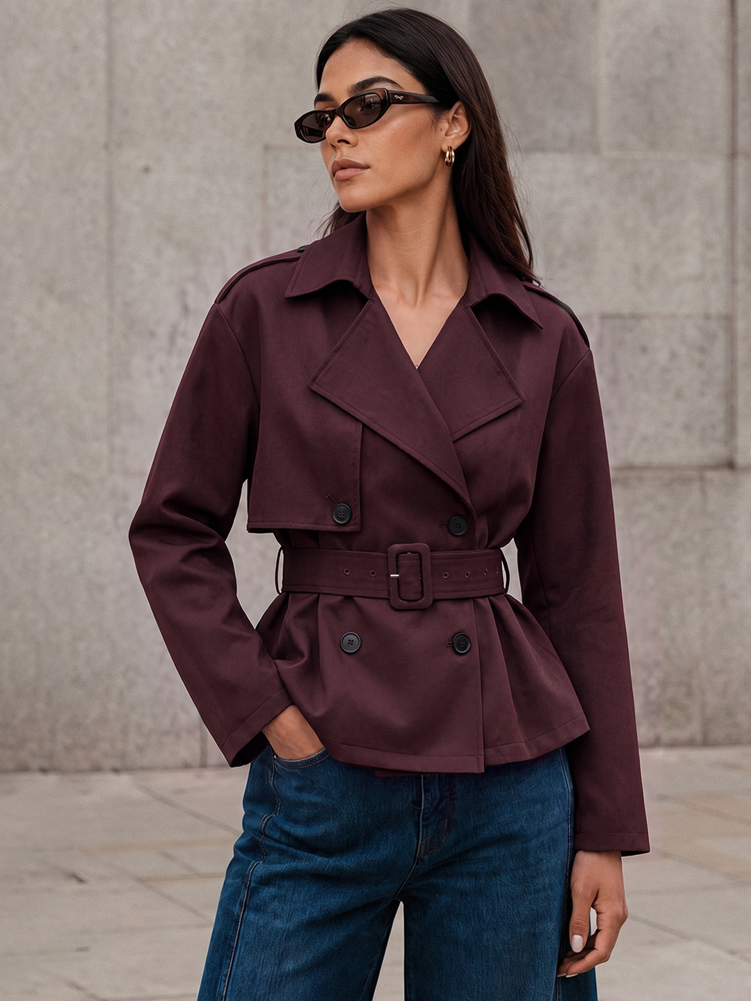 Ballanzia Kruvaze Kemerli Trenç Ceket