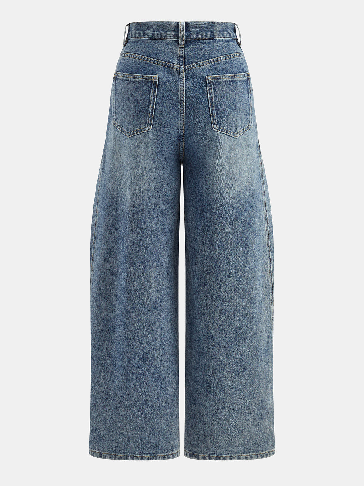 Ballanzia Katman Detaylı Geniş Paça Denim Pantolon