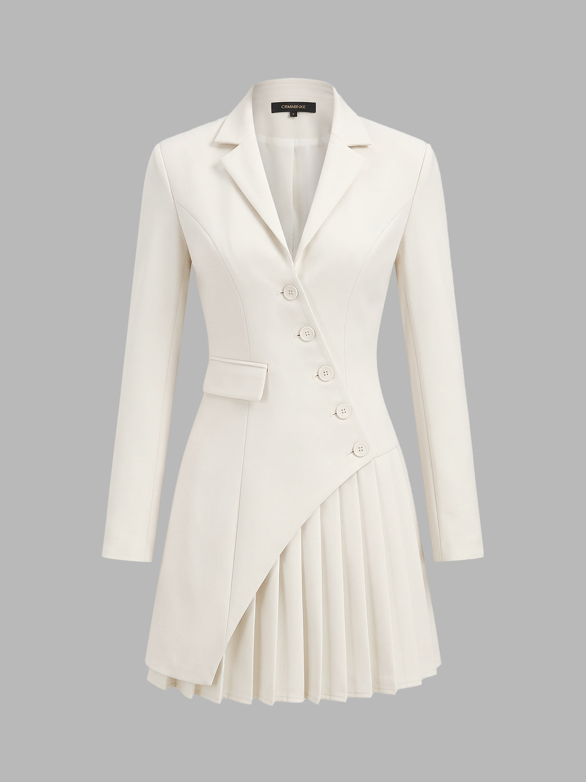 Ballanzia Asimetrik Pileli Blazer Elbise