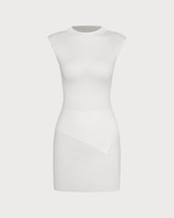 Off Beyaz Balıkçı Yaka Dokulu Two-Piece Takım