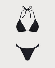 Siyah Puantiyeli Reversible Bikini Takımı